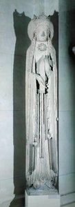 Jamb figure of a queen, removed from the west facade of the Eglise de Notre-Dame, Corbeil by French School